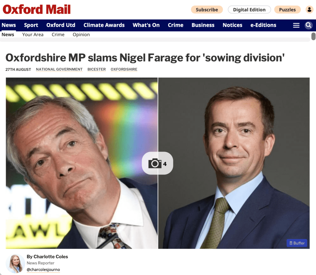 Oxford Mail online screenshot