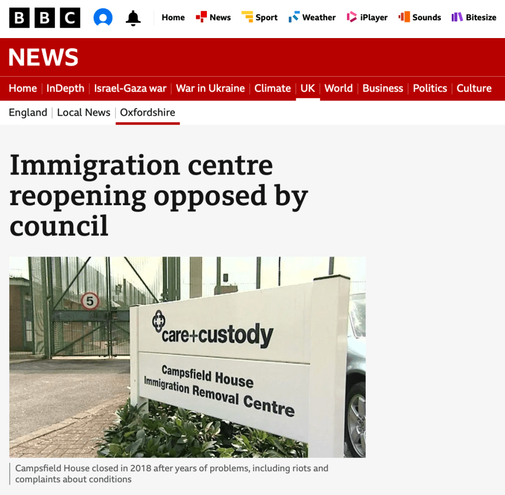 BBC News Oxfordshire online screenshot