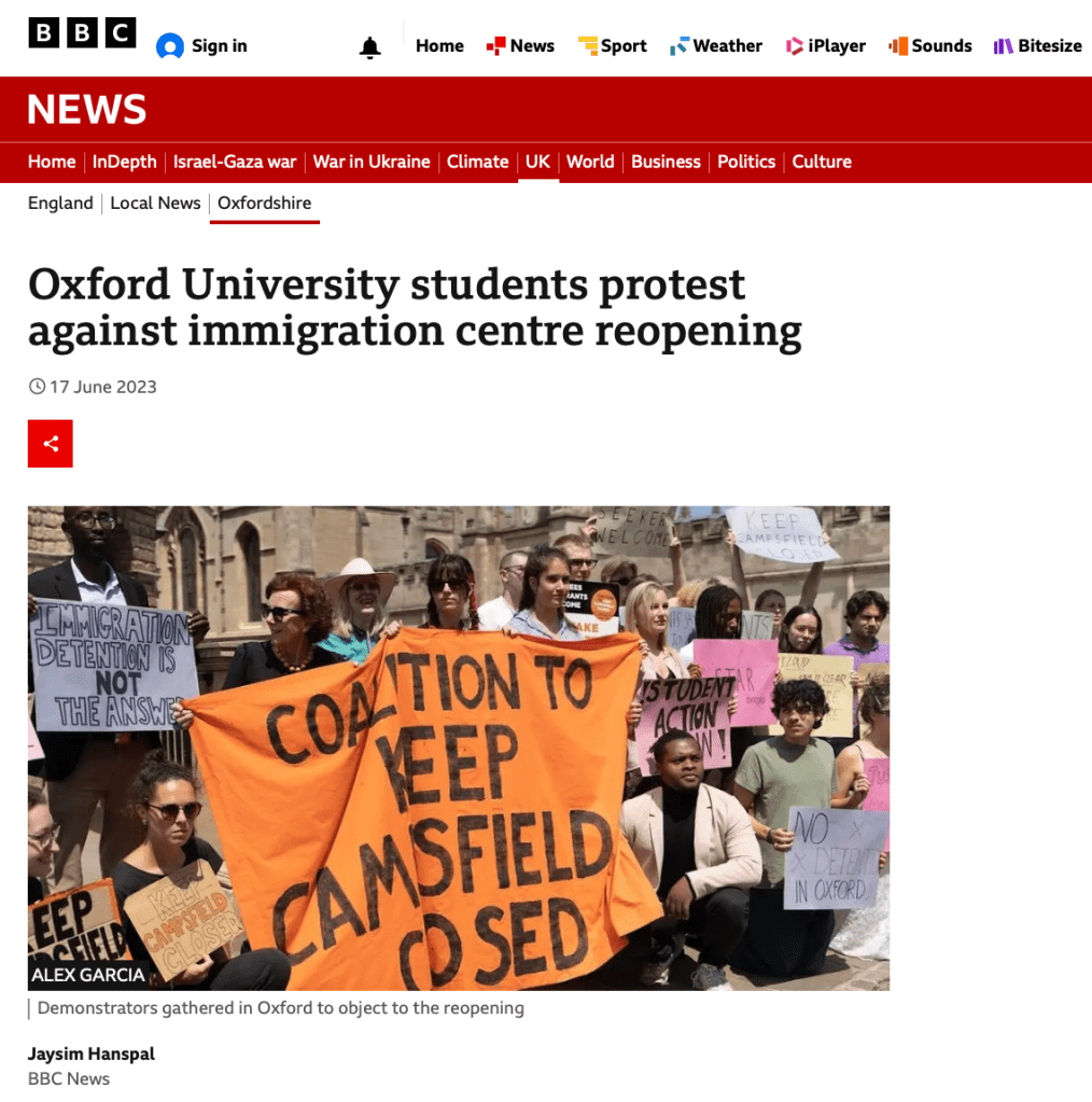 BBC News Oxford online screenshot