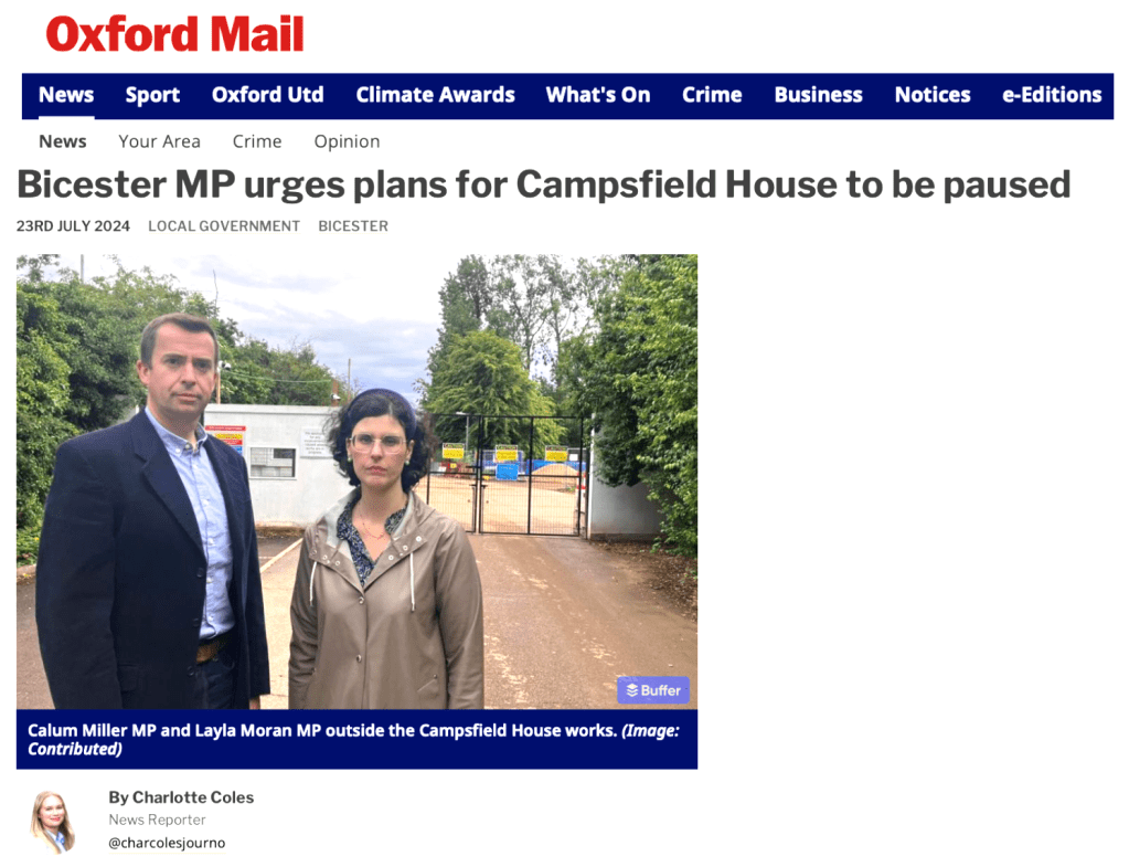 Oxford Mail online screenshot