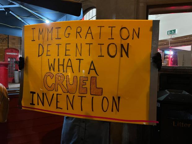 Signs and banners were held aloft by demonstrators. (Image: Newsquest)